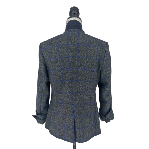 Boden British Tweed by Moon Wool Blazer in Charcoal Windowpane - Picture 14 of 16